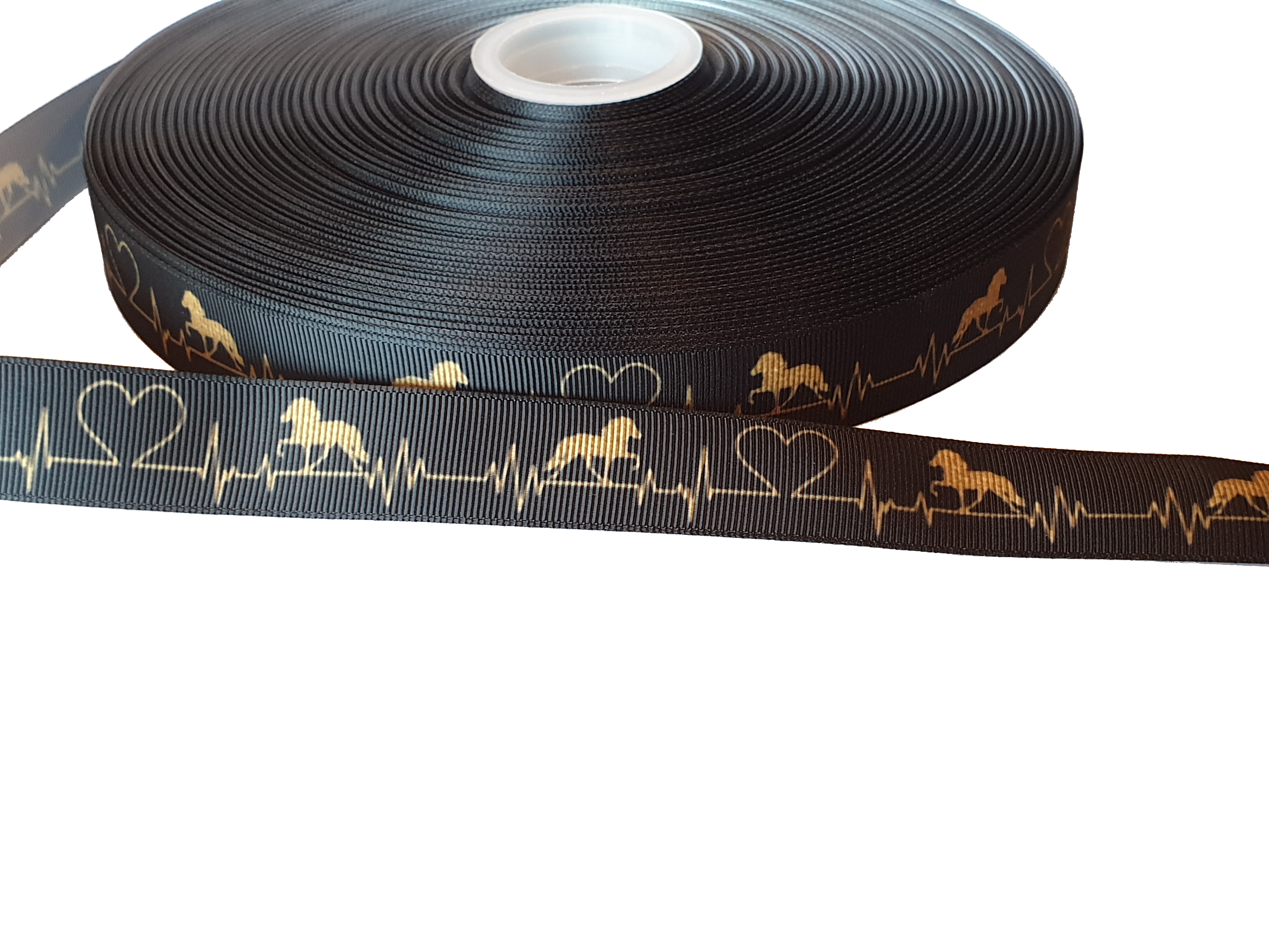 Ripsband mit Töltern Heartbeat